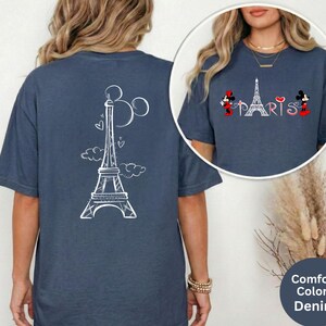 Comfort Colors® Disney Paris Shirt, Mickey Minnie Eiffel Shirt, Disneyland Paris Vacation Shirt, Disney Matching Paris Family Trip T-Shirt image 11