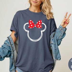 Comfort Colors® Disney Minnie And Mickey Sketch Shirts, Disney Family Trip Tee, Matching Family Shirts, Minnie And Mickey Head Sketch Shirt image 4
