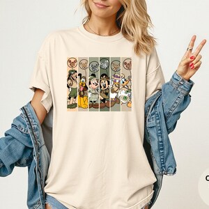 Comfort Colors® Mickey and Friends Safari Shirt, Disney Animal Kingdom T-Shirt, Mickey Safari Shirt, Disneyland Family Safari Trip Shirt image 6