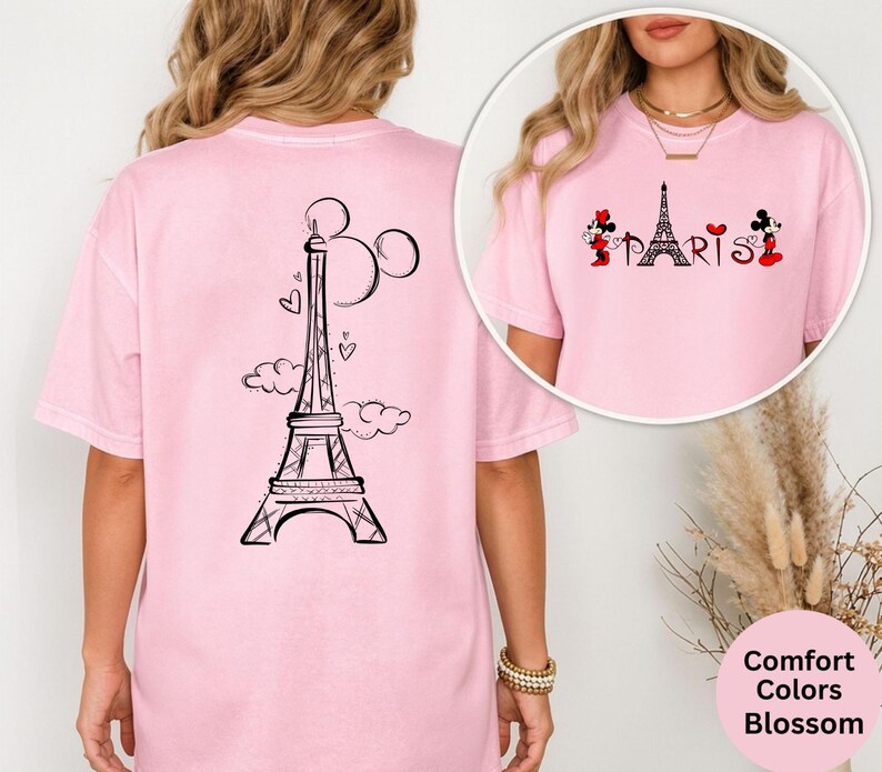 Comfort Colors® Disney Paris Shirt, Mickey Minnie Eiffel Shirt, Disneyland Paris Vacation Shirt, Disney Matching Paris Family Trip T-Shirt image 6