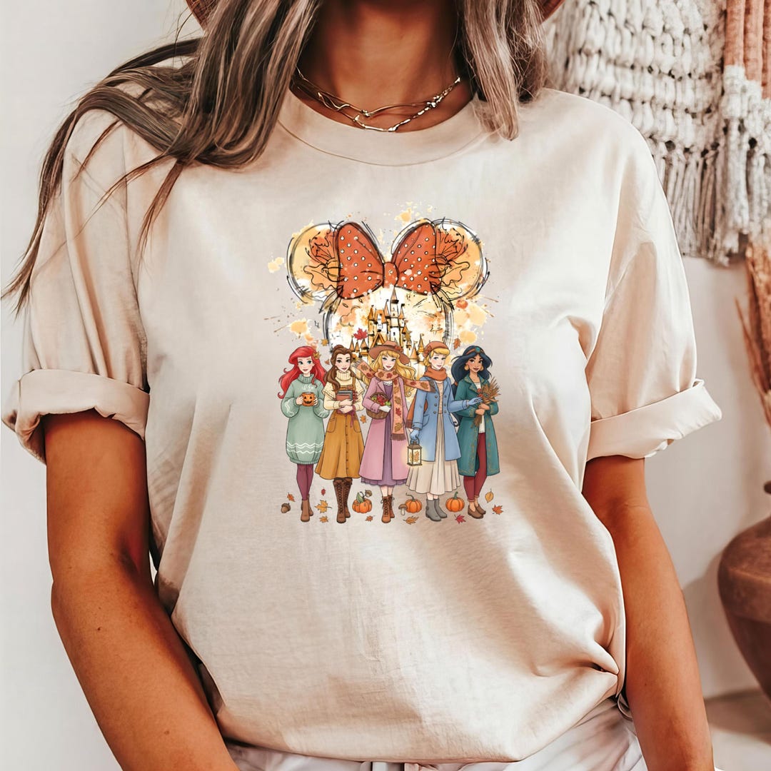 Disney Princess Fall Shirt, Autumn Castle Tee, Thanksgiving Disney ...