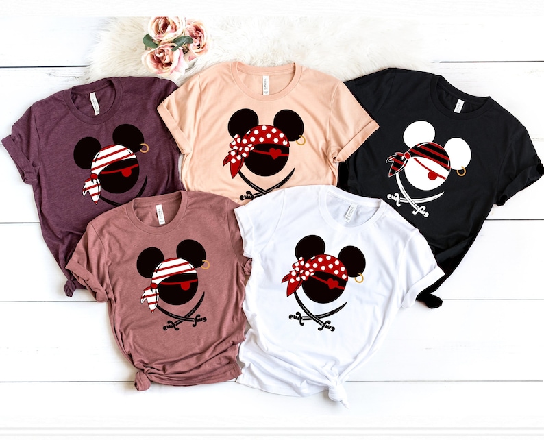 Disney Pirates of Caribbean Shirt, Mickey Minnie Pirates Shirt, Disney Cruise Shirt, Disney Family Matching Shirt, Disneyland Trip Sweat image 1