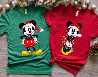 Disney Couples Mickey and Minnie Mouse Christmas Shirt, Mickey's Very Merry Christmas Party Sweatshirt, Disneyland Family Vacation Shirt
