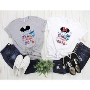 Ma première chemise Disney Cruise 2026, t-shirt voyage Disney assorti pour la famille, chemise personnalisée vacances Disney, cadeau croisière Disney, t-shirt Mickey et Minnie image 6