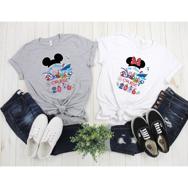 Ma première chemise Disney Cruise 2026, t-shirt voyage Disney assorti pour la famille, chemise personnalisée vacances Disney, cadeau croisière Disney, t-shirt Mickey et Minnie image 6