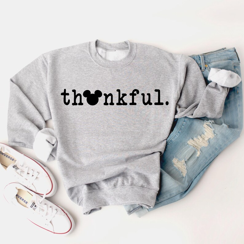 Thanksgiving Sweatshirt, Thankful Shirt, Thankful Mickey Shirt, Disneyland Thanksgiving T-shirt, Thanksgiving Gifts, Mickey Minnie Shirt bild 6