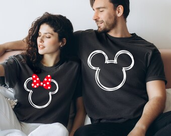 Mickey And Minnie Shirt, Disney Couple Sweatshirt, Disneyworld Vacation Sweat, Disney Kids Shirt, Disneyland Trip Shirt, Family Matching Tee