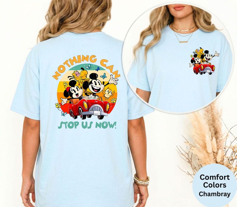 Comfort Colors® Disney Mickey & Minnie Nothing Can Stop Us Now Shirt, Runaway Railway Shirt, Magic Kingdom, Disneyland Family Vacation Gift imagem 7