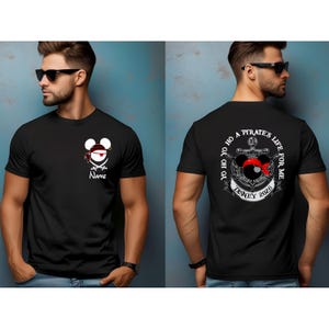 Disney Pirate Cruise Shirt, Custom Family Cruise Shirt, Mickey and Minnie Mouse Pirate Shirt, Personalized Pirates Shirts, Disney Pirate Tee Bild 5