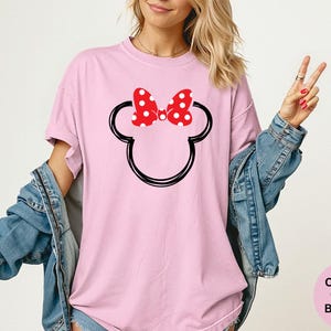 Comfort Colors® Disney Minnie And Mickey Sketch Shirts, Disney Family Trip Tee, Matching Family Shirts, Minnie And Mickey Head Sketch Shirt image 9