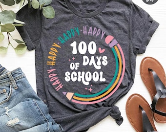 Camiseta de 100 días de clases, camiseta de 100 días, camiseta de estudiante, camiseta de primer día de clases, regalo para el maestro, sudadera de 100 días de clases