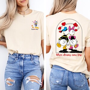 Daisy And Donald Sweatshirt, Disney Valentines Day Sweatshirt, Custom Name Disney Lover Sweatshirt, Donald Daisy Love Shirt, Disney Trip Tee image 2