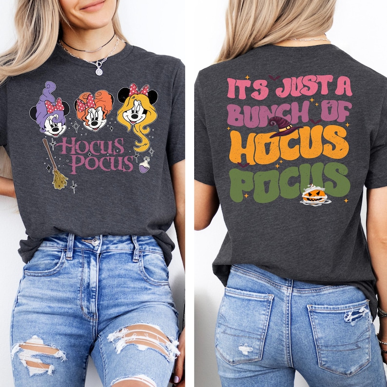 Disney Halloween Sweatshirt, Minnie And Daisy Halloween Shirt, Disney Witch Movie Sweatshirt, Disneyland Halloween Party Shirt, Family Gift image 3