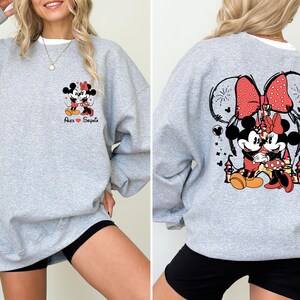 Custom Disney Mickey Minnie Couple Shirt, Custom Name Disney Valentine Shirt, Mickey Minnie Valentine's Day Shirt, Family Matching Shirt bild 3