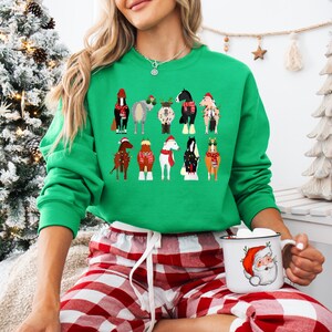 Horse Christmas Sweatshirt, Horse Lover Animal Christmas Shirt, Christmas Farm Animals T-Shirt, Christmas Horse Shirt, Gift For Horse Lover zdjęcie 6