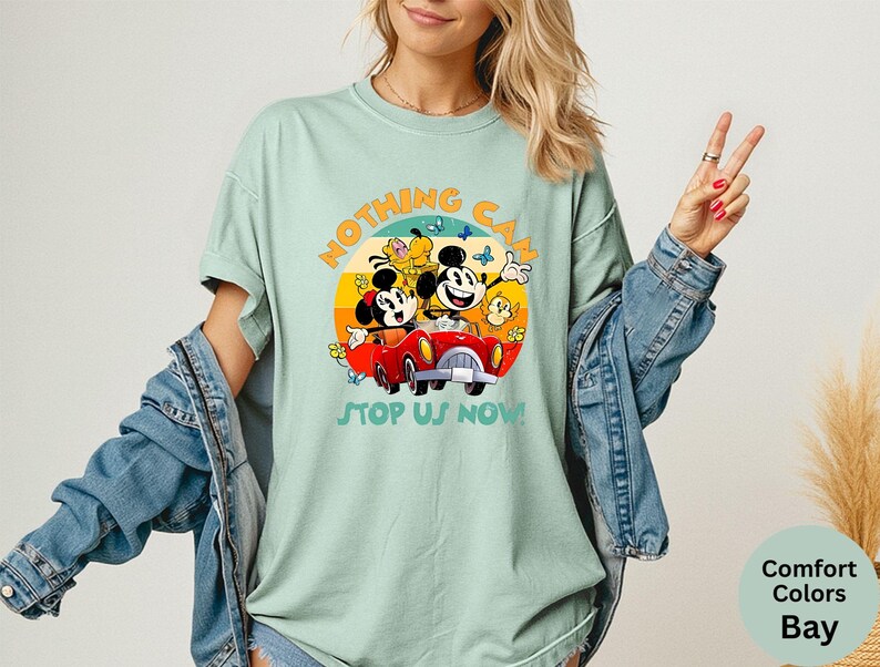 Comfort Colors® Disney Mickey & Minnie Nothing Can Stop Us Now Shirt, Runaway Railway Shirt, Magic Kingdom Disneyland Family Vacation Gift image 7
