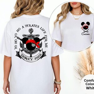 Comfort Colors® Disney Pirate Cruise Shirt, Custom Family Cruise Shirt, Mickey Mouse Pirate Shirt, Personalized Mickey minnie Pirates Shirt image 8