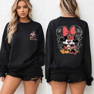 Custom Disney Mickey Minnie Couple Shirt, Custom Name Disney Valentine Shirt, Mickey Minnie Valentine's Day Shirt, Family Matching Shirt bild 6