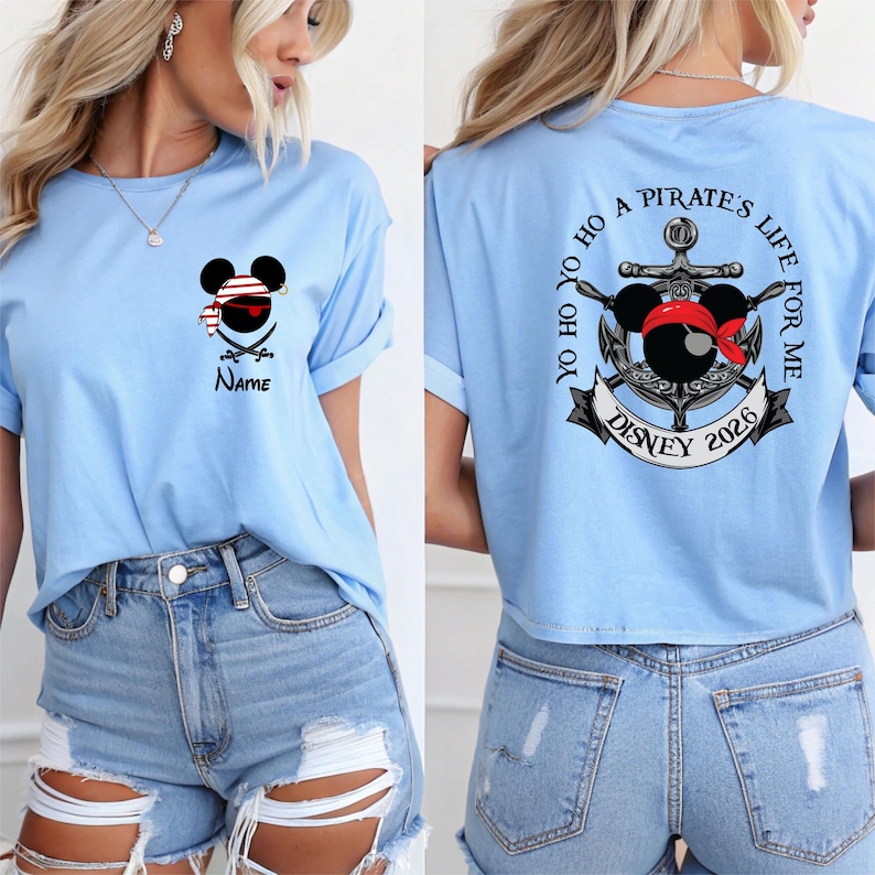 Disney Pirate Cruise Shirt, Custom Family Cruise Shirt, Mickey and Minnie Mouse Pirate Shirt, Personalized Pirates Shirts, Disney Pirate Tee Bild 6
