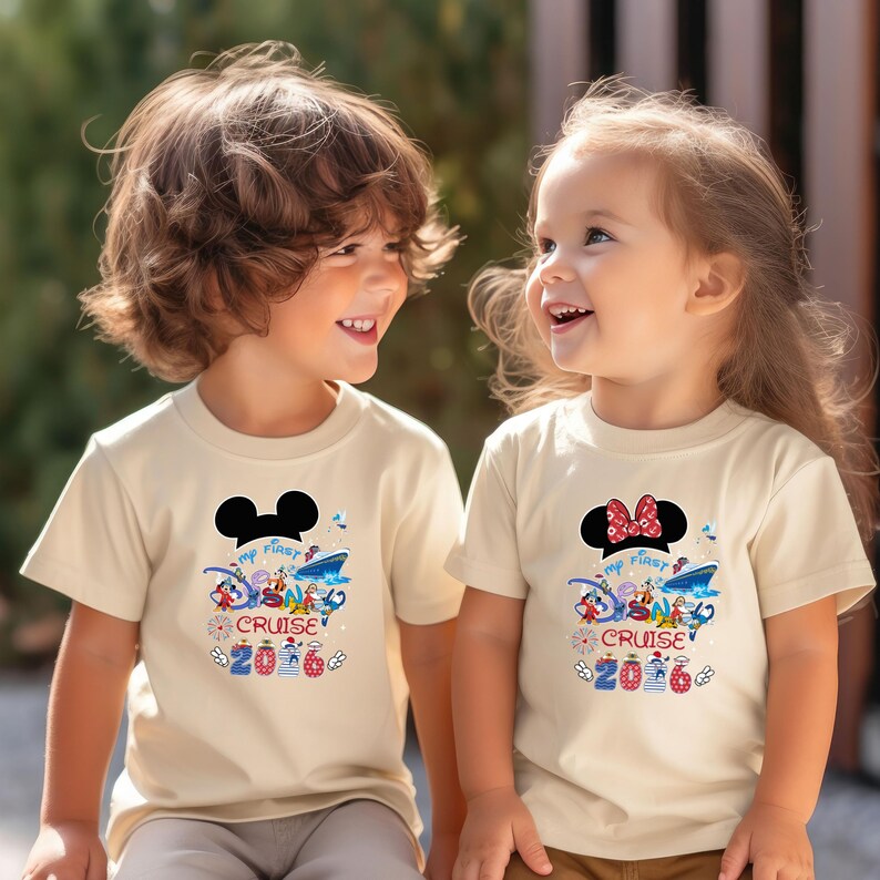 Ma première chemise Disney Cruise 2026, t-shirt voyage Disney assorti pour la famille, chemise personnalisée vacances Disney, cadeau croisière Disney, t-shirt Mickey et Minnie image 3