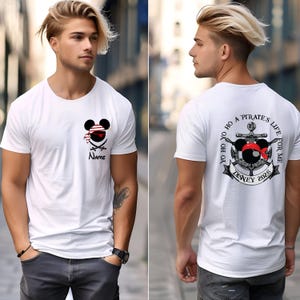 Disney Pirate Cruise Shirt, Custom Family Cruise Shirt, Mickey and Minnie Mouse Pirate Shirt, Personalized Pirates Shirts, Disney Pirate Tee Bild 3