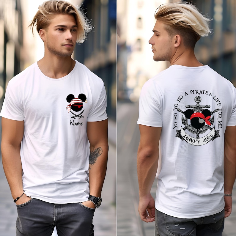 Disney Pirate Cruise Shirt, Custom Family Cruise Shirt, Mickey and Minnie Mouse Pirate Shirt, Personalized Pirates Shirts, Disney Pirate Tee Bild 3