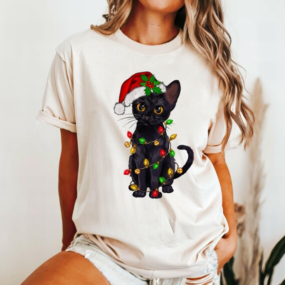 Cat Christmas Shirt, Christmas Cat Sweatshirt, Cat Lover Gift, Cat Mom T-Shirt, Christmas Animal Sweatshirt, Christmas Cat Lover Shirt