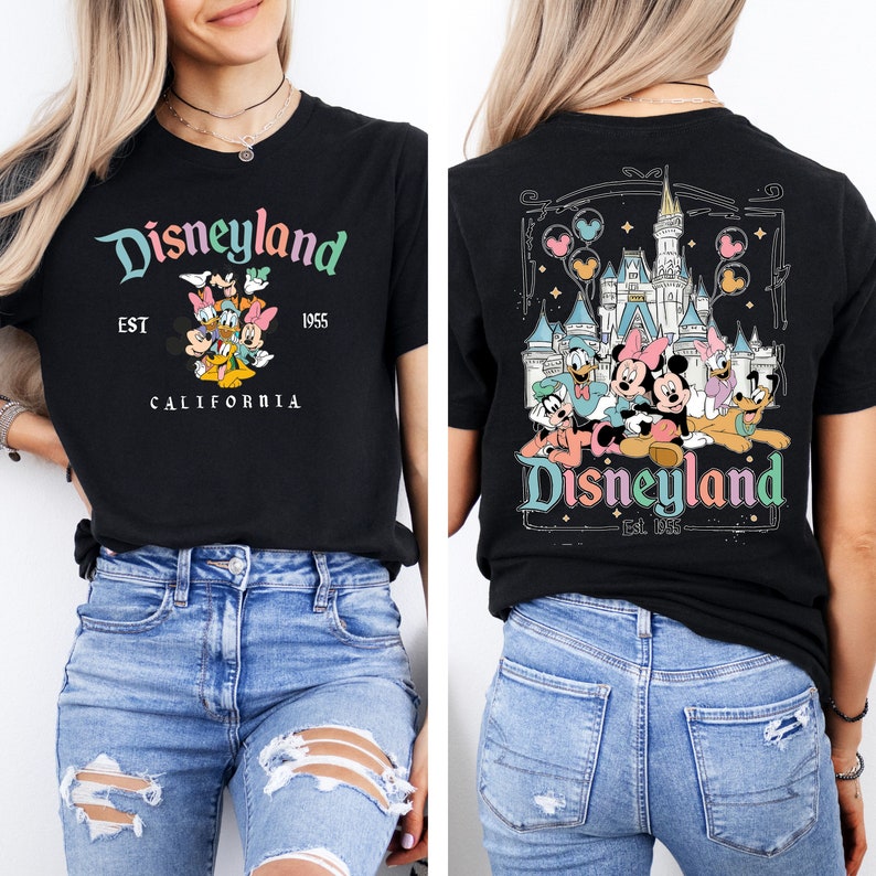 Camiseta de Disneyland California, camiseta de Disneyland Est. 1955, camiseta de vacaciones en Disneyworld, camiseta de Mickey y Minnie, camiseta de Walt Disney, camiseta de viaje a Disney imagen 3