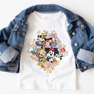 Flowers Mickey And Friends Shirt, Disney Garden Festival Shirt, Disney Trip Shirt, Disneyland Family Vacation Shirt, Disney Kids Shirt image 2