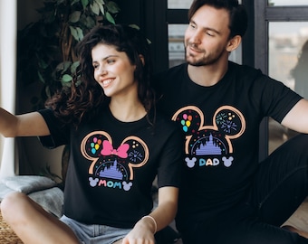 Camiseta de Minnie, mamá, Mickey, papá, conjuntos familiares a juego, camiseta de Disneyland, camiseta del Día de la Madre, camiseta del Día del Padre, camiseta de Mickey Mouse