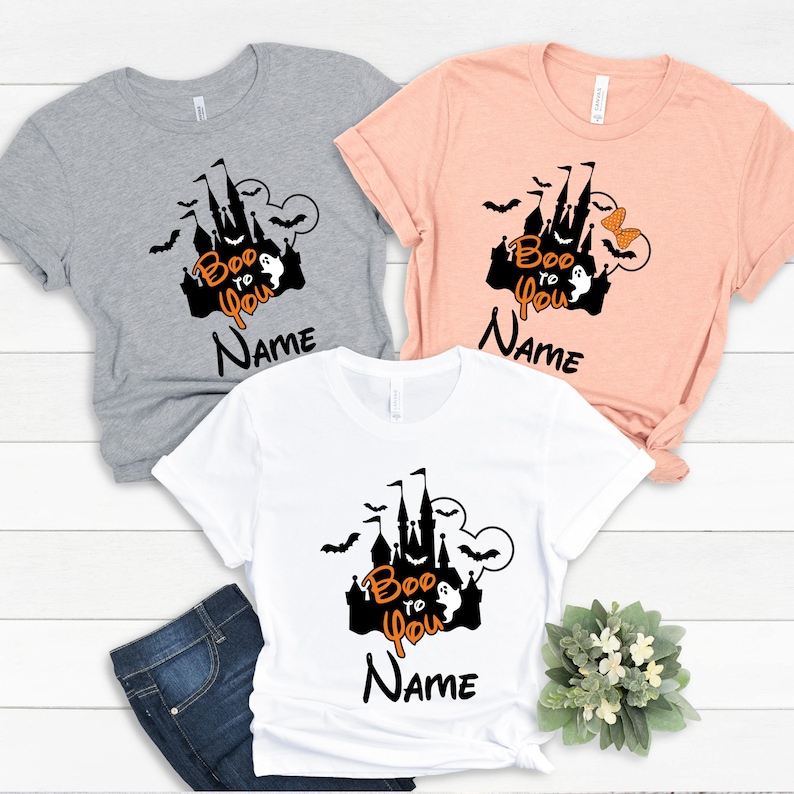 Boo To You Shirt, Custom Disney Halloween Family Matching Shirt, Halloween Party Shirt, Halloween Mickey And Minnie Shirt, Halloween Gift bild 1