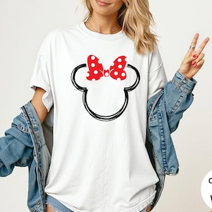 Comfort Colors® Disney Minnie And Mickey Sketch Shirts, Disney Family Trip Tee, Matching Family Shirts, Minnie And Mickey Head Sketch Shirt image 10