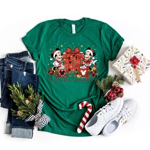 Retro Mickey and Minnie Christmas Shirt, Tis the season Mickey And Minnie Christmas Party Sweatshirt, Disneyland Couple Vacation T-Shirt image 6