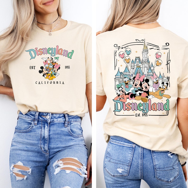 Camiseta de Disneyland California, camiseta de Disneyland Est. 1955, camiseta de vacaciones en Disneyworld, camiseta de Mickey y Minnie, camiseta de Walt Disney, camiseta de viaje a Disney imagen 2