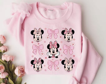 Pink Coquette Bows Minnie Valentine Shirt, Disney Minnie Mouse Shirt, Minnie Coquette Bow Shirt, Minnie Love Shirt, Valentines Day Gift