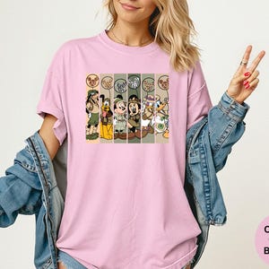 Comfort Colors® Mickey and Friends Safari Shirt, Disney Animal Kingdom T-Shirt, Mickey Safari Shirt, Disneyland Family Safari Trip Shirt image 7