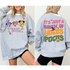 Disney Halloween Sweatshirt, Minnie And Daisy Halloween Shirt, Disney Witch Movie Sweatshirt, Disneyland Halloween Party Shirt, Family Gift image 4