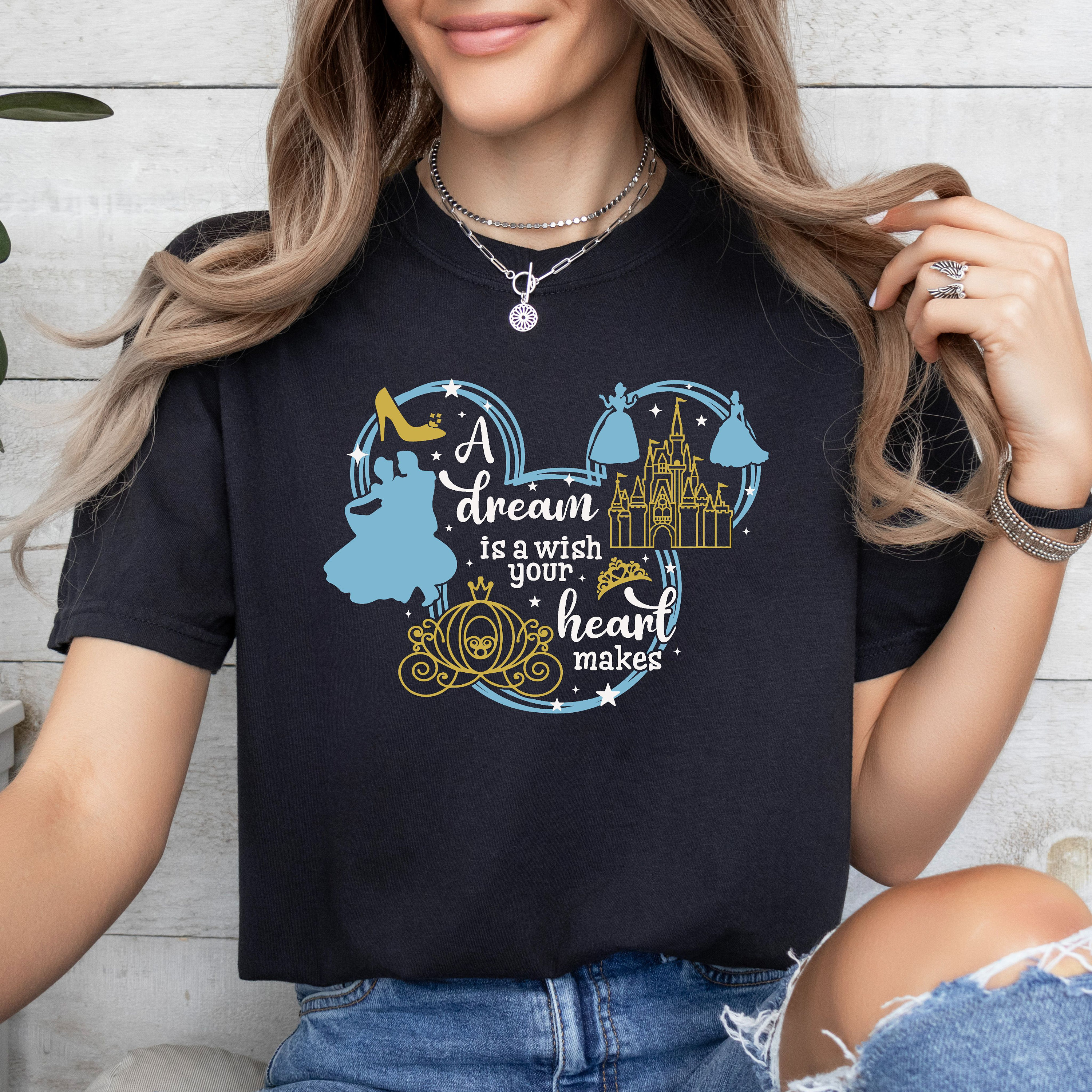 Magic Kingdom Shirt - 'A Dream Is A Wish' Castle Graphic Tee For Women & Family Vacation