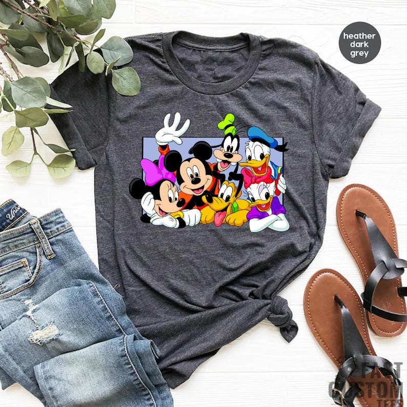 Mickey And Friends Shirt, Disney Mickey Mouse Sweatshirt, Matching Disney Trip T-Shirt, Disneyworld Family Trip Shirt, Disney Characters Tee image 5