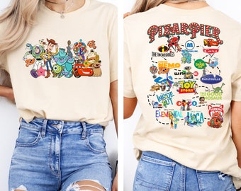 Pixar Pier Disneyland Shirt, Disney Festival 2025 Shirt, Disney Pixar Characters Group Shirt, Disney World Adventure Sweats, Disney Trip Tee