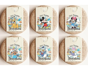 Retro Walt Disney's Disneyland Est 1955 All Characters Shirt, Disney Mickey and Friends Sweatshirt, Disney Family Trip Tee, Disneyland Shirt