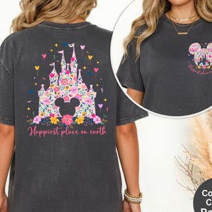 Comfort Colors® Happiest Place on Earth Shirt, Magic Kingdom Shirt, Mickey Ears Magical Castle Shirt, Disney World Trip, Disney Castle Tee image 6