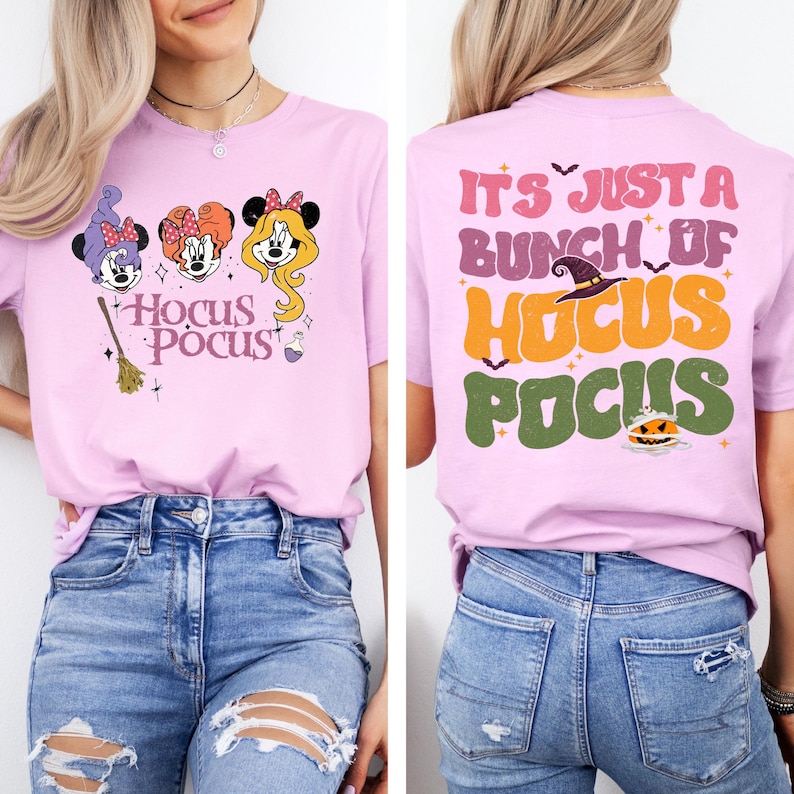 Disney Halloween Sweatshirt, Minnie And Daisy Halloween Shirt, Disney Witch Movie Sweatshirt, Disneyland Halloween Party Shirt, Family Gift image 6