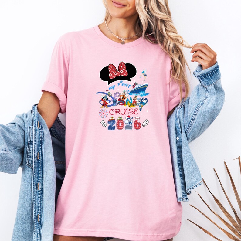 Ma première chemise Disney Cruise 2026, t-shirt voyage Disney assorti pour la famille, chemise personnalisée vacances Disney, cadeau croisière Disney, t-shirt Mickey et Minnie image 4