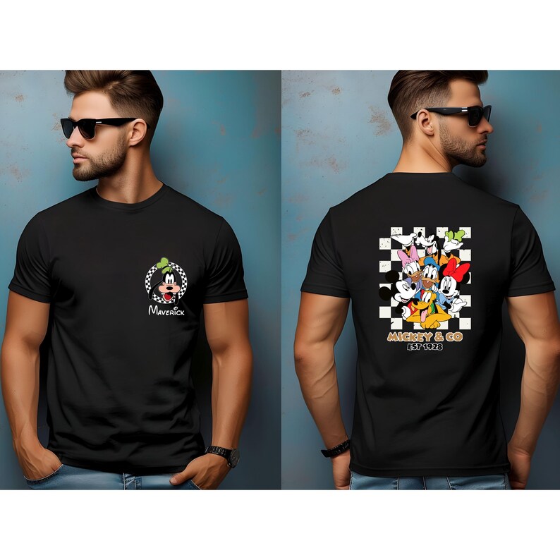 Camiseta personalizada de Disney, camiseta de Mickey y compañía, sudadera a cuadros de Mickey, camiseta de grupo de Disney, camiseta de Mickey y sus amigos, camiseta de viaje a Disney imagen 4