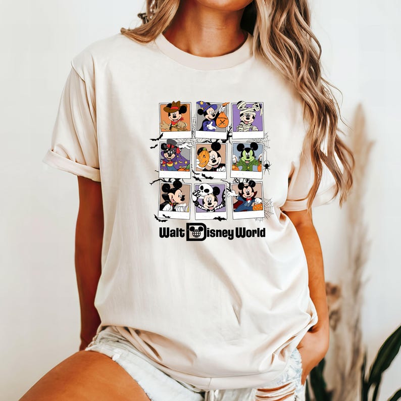 Halloween Walt Disney World Shirt, Mickey And Friends Halloween Sweatshirt, Disney Halloween T-Shirt, Mickey And Friends Pumpkin T-Shirt afbeelding 3