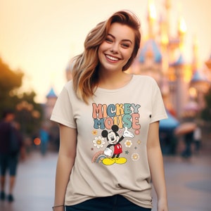 Retro Mickey Mouse Shirt, Vintage Mickey Shirt, Disney Vacation Tee, Disneyland Mickey Shirt, Magic Kingdom Shirt, Disney Family Trip Shirt image 2