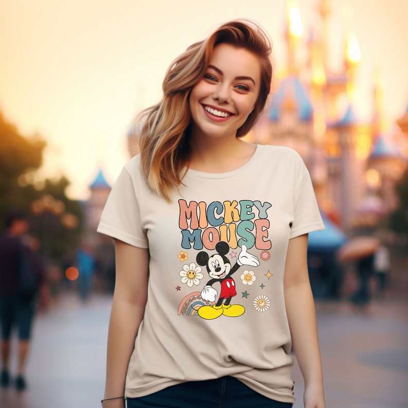 Retro Mickey Mouse Shirt, Vintage Mickey Shirt, Disney Vacation Tee, Disneyland Mickey Shirt, Magic Kingdom Shirt, Disney Family Trip Shirt image 2