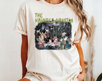 Vintage Disney Haunted Mansion Shirt, Mickey And Friends Haunted Mansion T-Shirt, Retro Disney Halloween Sweatshirt, Halloween Trip Shirt