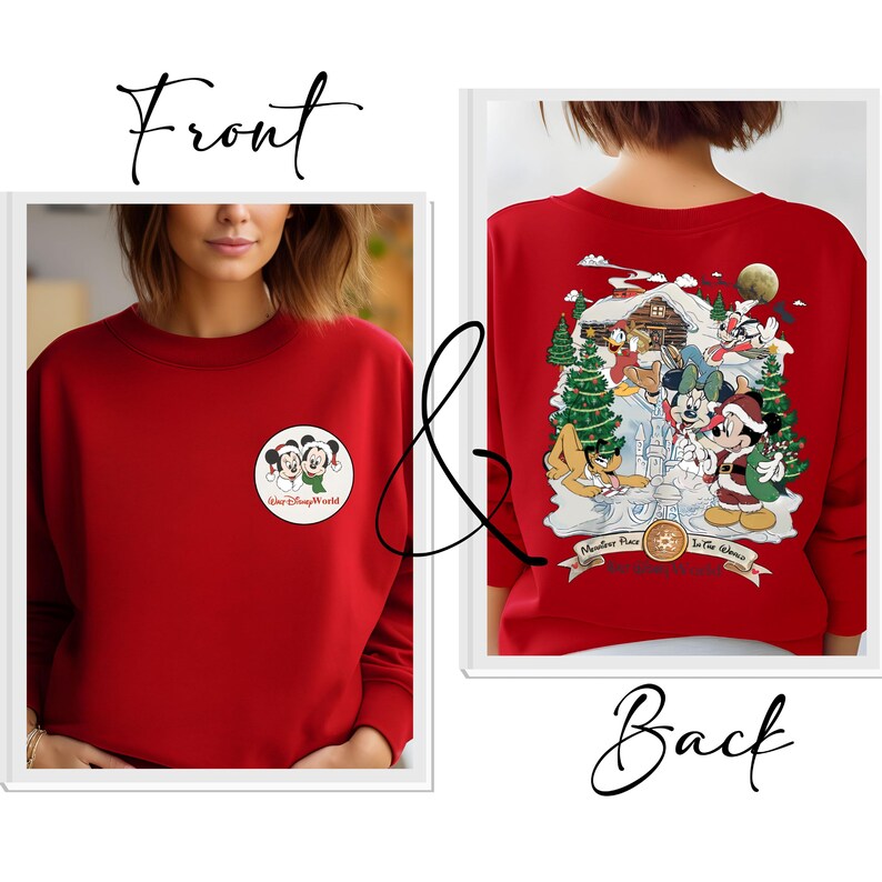 Walt Disney World Christmas Shirt, Mickey And Friends Christmas Shirt, Disney World Christmas Shirts, Merriest Place In the World T-Shirt image 4